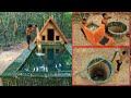 45 Day In Forest ! Finding Groundwater , Build Filter Water Tank , Build House & Swimming Pool