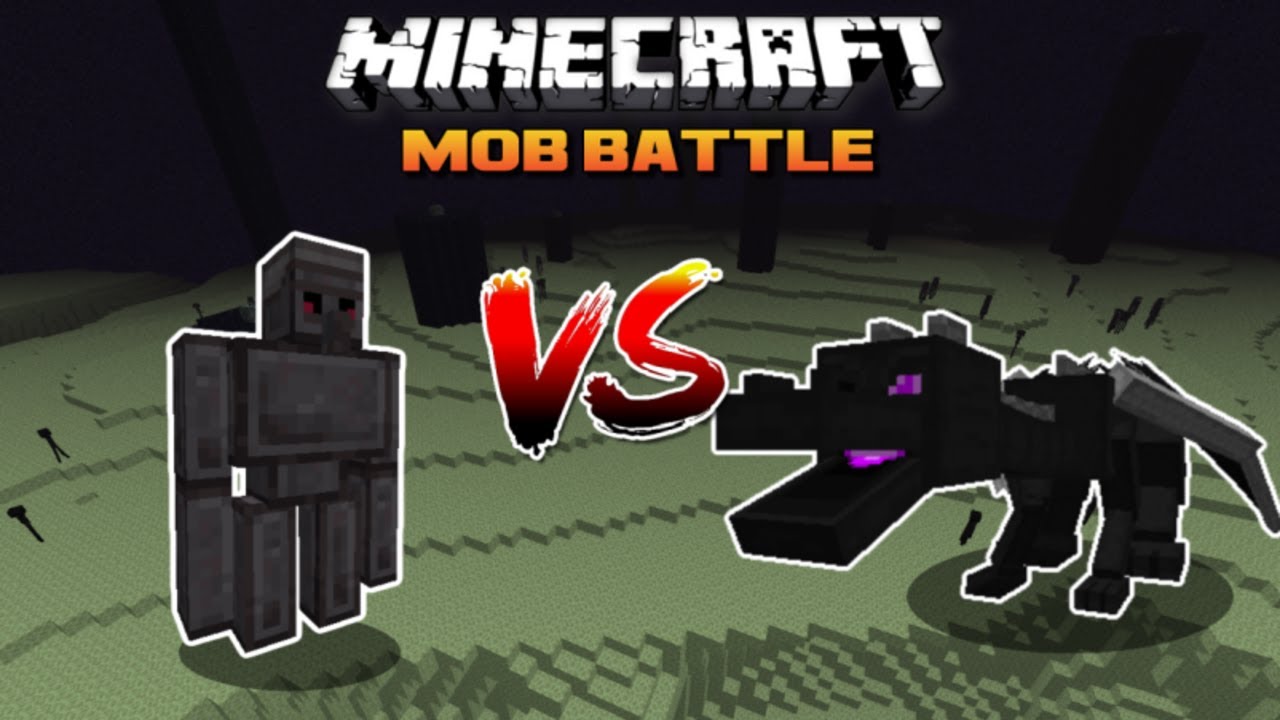 MINECRAFT NETHERITE GOLEM VS ENDER DRAGON (MOB BATTLES)