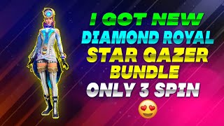 Free Fire New Diamond Royal | How To Get In Only 3 Spin Star Gazer Bundle