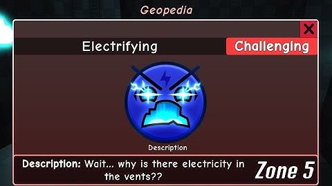 How to get ELECTRIFYING in FIND THE GEOMETRY DASH Difficulties Roblox [ Zone 5 Dungeon ]