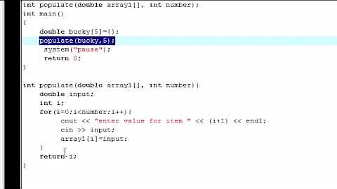 C++ Tutorial - 26 - Populating an Array with Functions