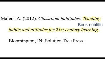 Citing Books Using APA