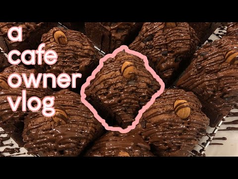 [ENG] cafe vlog #3 카페사장 브이로그 | 초코 큐브파운드 만드는 법, 그외 잡일, 파운드케이크 | korea coffee shop | 개인카페 브이로그