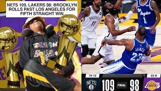 LAKERS FAN REACTS TO NETS BEATING LAKERS! HATERS ARE REJOICING FOR NO REASON💀🥱