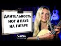 Размеры нот Длительности нот и пауз на гитаре Гитара с нуля Надия Косинская