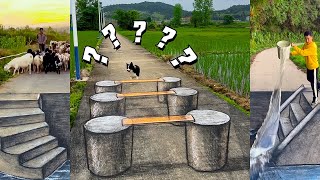 Superb 3D Art Drawing Skiil, Funny painting 3d On the road
