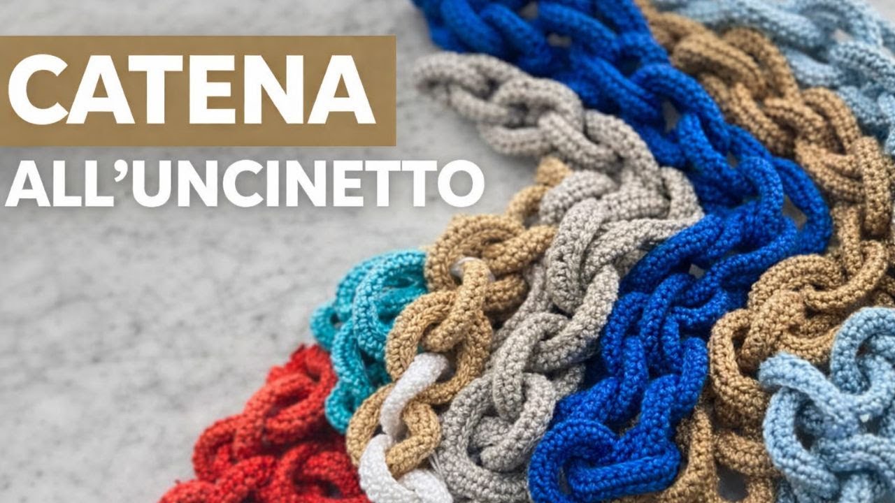 Collana a Catena all’Uncinetto FACILE | Tutorial Gioielli Handmade