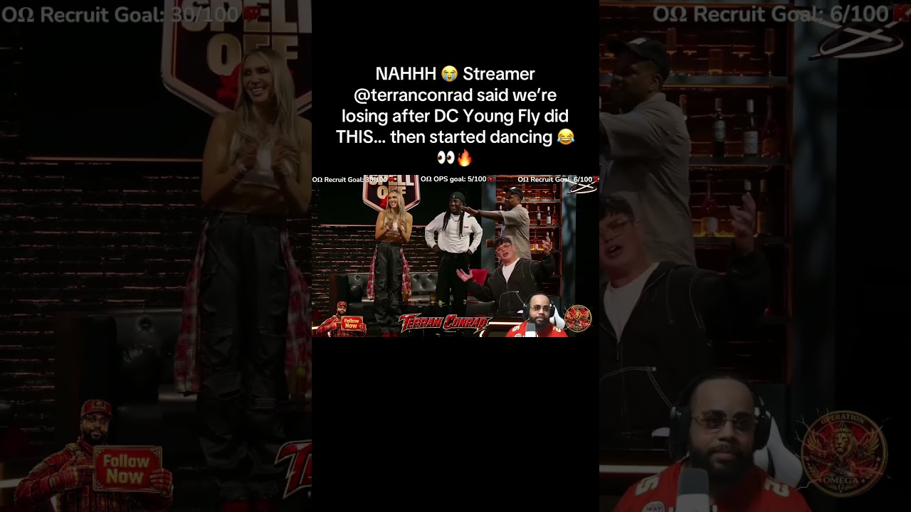 NAHHH 😭 Streamer @terranconrad said we’re losing after DC Young Fly did THIS… then started dancing