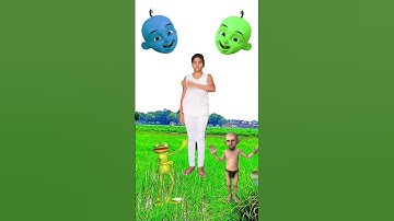 Upin ipin head to frog joker gorilla & dame tu cosita -magic video #funny #music #shorts #vfx #viral