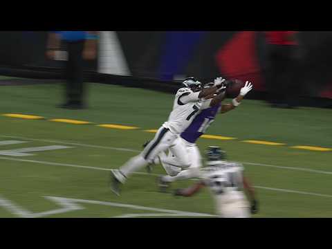Kelee Ringo picks off Joe Fagnano in the endzone