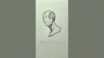 How to draw head ✨️ ( Front view) #drawing #art #tutorial #sketch #shorts