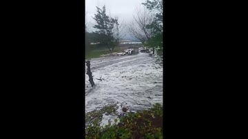 A tsunami like wave struck the south coast of Java in Kebumen,  Indonesia   May 26 , 2020