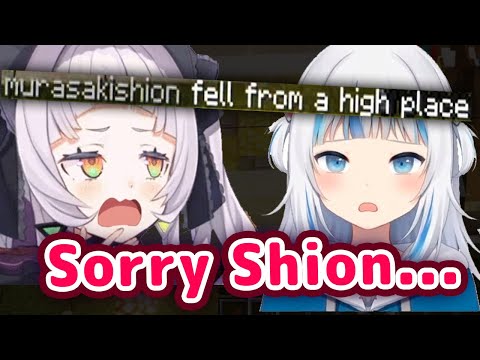 Gura Pushes Shion To Her Death, and Aqua Loots Her Dead Body 【ENG Sub/Hololive】
