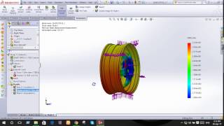 How to do FEA analysis on a Wheel Rim In solidworks