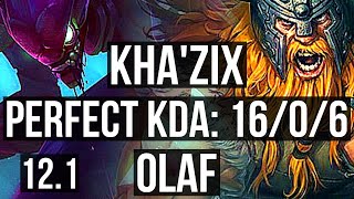 KHA vs OLAF (JNG) | 16/0/6, Rank 2 Kha, Legendary, Rank 19 | TR Grandmaster | 12.1