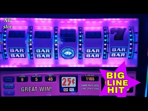 DOUBLE DIAMOND Slot Machine BIG WIN - 25c Denomination High Limit Slot - 동영상 DOUBLE DIAMOND Slot Machine BIG WIN - 25c Denomination High Limit Slot - 동영상