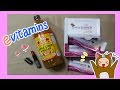 eVitamins リップスティック、プロテインバー、アップルビネガー