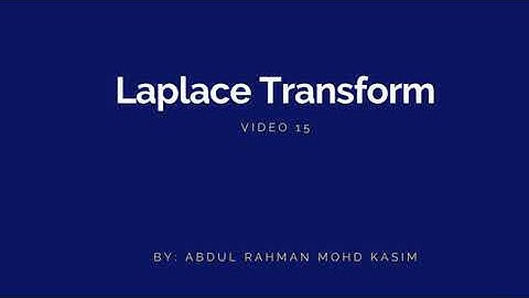 SOLVING ODEs USING LAPLACE TRANSFORM (PART 1)
