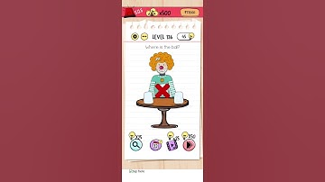 Brain Test level 136 - where is the ball