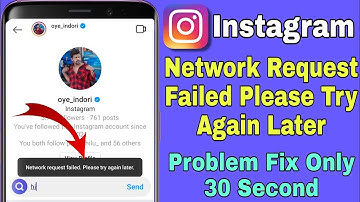 instagram network request failed please try again later | instagram message not send problem