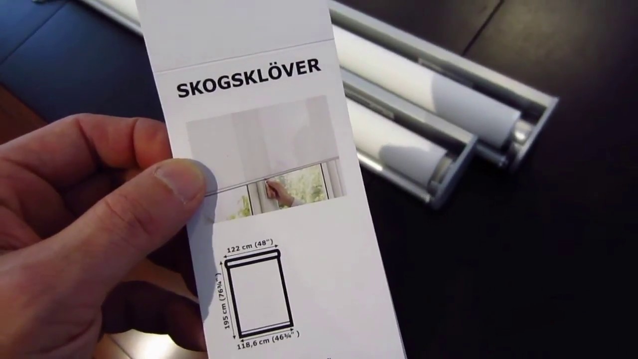 Trimming IKEA SKOGSKLOVER Roller Blind to Size to Fit Inside a Window Frame YouTube
