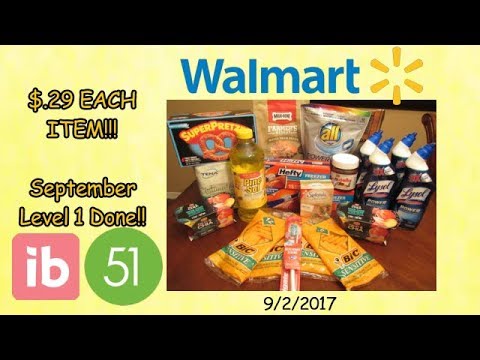 WALMART IBOTTA/CHECKOUT 51 REBATE + COUPON  HAUL LEVEL 1 DONE!! 9/3/2017