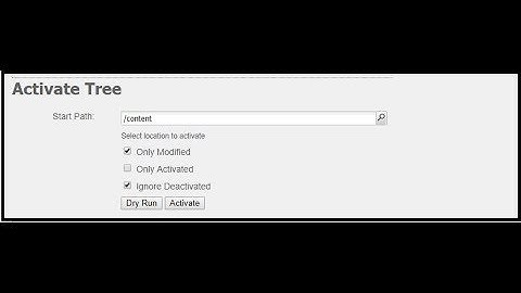 Activate tree in AEM.