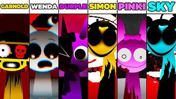 Incredibox Sprunki ALL TIME PHASE 2 GARNOLD VS WENDA VS DURPLE VS SIMON VS PINKI VS SKY (NEW MODS!)