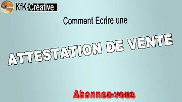 Comment rédiger un acte de vente ?