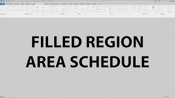 Revit - Filled Regions 02 - How to schedule areas from filled regions