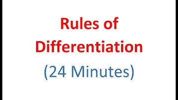 3.3 - Rules of Differentiation