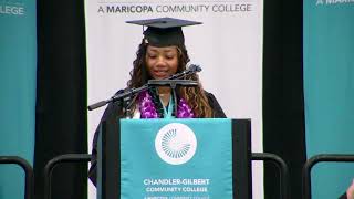 2025 Chandler Gilbert Community College Graduation- Winning Commencement Speech by Nicole Caldwell 