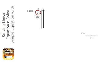 Solving Linear Equations: Solve Simple Equation with Divide (Grade 2) - OnMaths GCSE Maths Revision