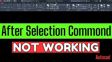 AutoCAD command not working After selection | command is not working in autocad