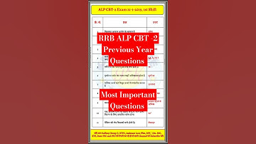 RRB ALP PREVIOUS YEAR QUESTION | ALP CBT-2 Exam 21-1-2019, 1st Shift  #shorts #alp #rrbalp #rrb