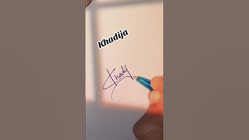034 Khadija Name Signature