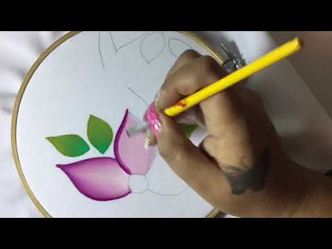 Pintura en tela como pintar flores amarillas fáciles - YouTube
