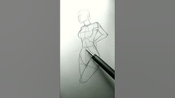 Easy way to draw a torso female anatomy / body #tutorial #art  #drawing