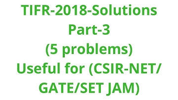 TIFR-2018-Mathematics-Solutions