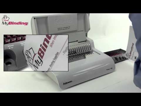 Fellowes Pulsar 300 Plastic Comb Binding Machine Demo -