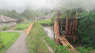 Sejuk🥶 Pagi Hari Turun Hujan Di Kampung yg Indah. Suasana Pedesaan Garut dgn Nuansa Alam Persawahan