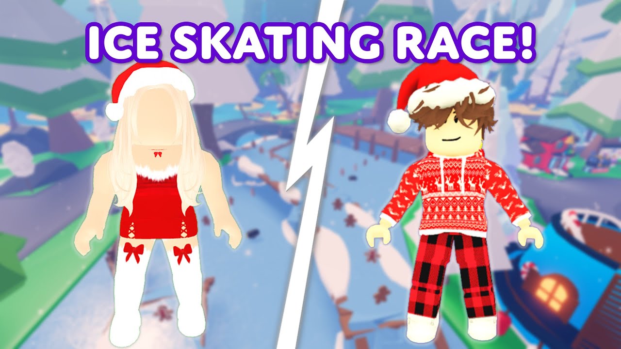 Can I beat @ItsNotEggy Ice Skating in Adopt Me?! 🧊✨