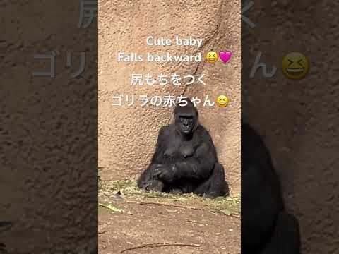 Cute Baby Falls Backward🩷😆