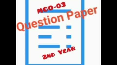 MCO -03 Examination Question Paper Feb 2021  M.COM#Shorts