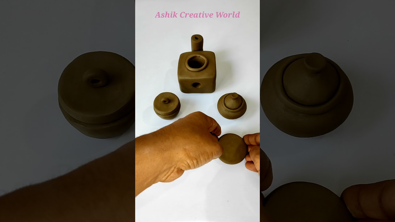 Handmade miniature kitchen set | Miniature clay kitchen set | Kitchen tools | Cookware set 