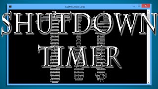setting a shutdown timer with command prompt