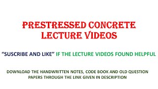 MODULE 4 CLASS 9 Analysis and Design of PSC Sections for Shear