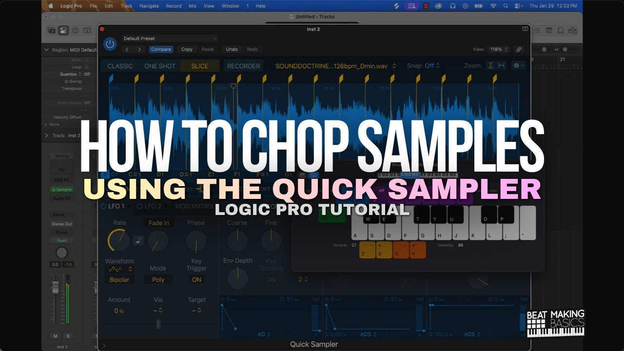 HOW TO CHOP SAMPLES USING THE QUICK SAMPLER | LOGIC PRO TUTORIAL FOR ...