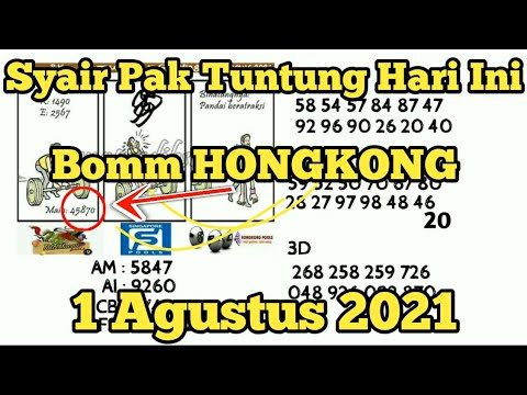 Syair Pak Tuntung Hari Ini Minggu 1 Agustus 2021 Youtube