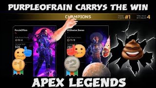 PurpleOfRain Carrys Me To The Win - Apex Legends Duo (Unedited)